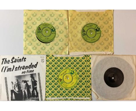 Superb selection of 5 x 7" (including 3 UK Harvest demos) plus a bio press release for the band (over 2 pages). Titles are Kn