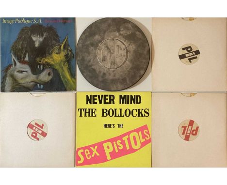 A quality pack of 3 LPs by PIL &amp; Sex Pistols. Lot includes PiL inc Metal Box (METAL 1, 1979 UK limited edition pressing o