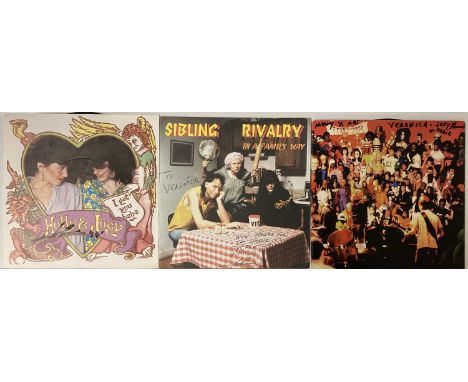 An excellent selection of Ramones items to include: three 7" singles, each signed by Joey Ramone. Also a selection of items r