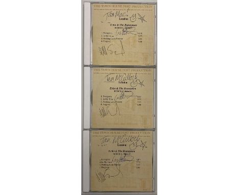 Three identical copies of an Echo and the Bunnymen sampler CDR (Town House labels) all signed similarly to label by Ian McCul