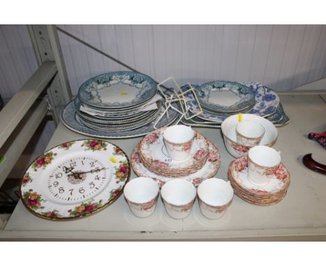 A quantity of various china to include F &amp; Sons 'Douglas'; Kay Worcester &amp; Co.; a Royal Albert 'Old Country Roses' cl