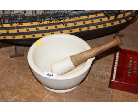 A Wedgwood pestle and mortar