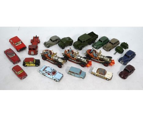 Assorted vintage models including Dinky Triumph, Austin Devon, Buick, Chrysler, Oldsmobile, 185 Alfa Coupe, Corgi mini cooope