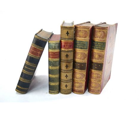 Leather-bound literature - Trollope, Anthony Orley Farm, New Edition London Chapman &amp; Hall 1874 , half blue calf 8vo; Tha
