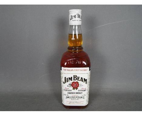 Jim Beam - A 70cl bottle of Jim Beam White Label sour mash whiskey, 40% ABV, level upper neck, likely a 1980's bottling.