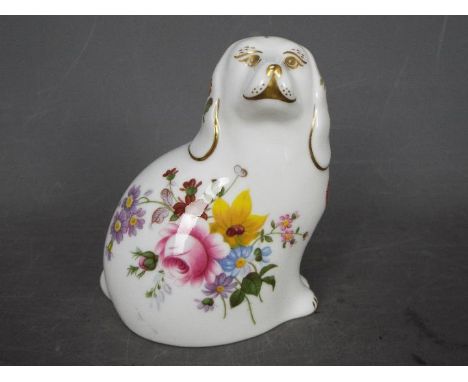 Royal Crown Derby - a ceramic paperweight entitled The Spaniel with gold stopper, approx 10 cm Lot descriptions reflect the c