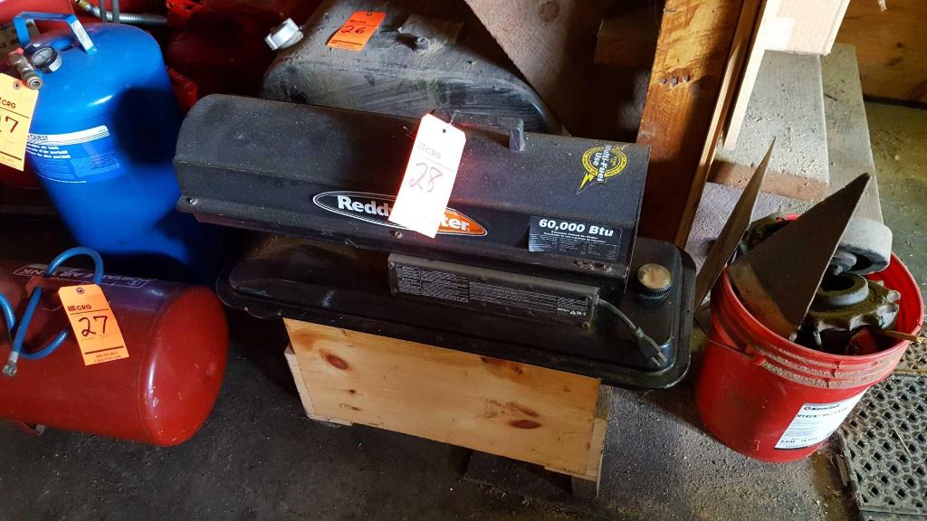 Reddy heater, 60,000 BTU, portable, salamander type heater, multifuel use