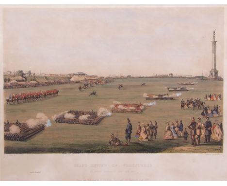 After C J W Winter, "Grand Review of Volunteers at Great Yarmouth, June 19th, 1862", coloured lithograph by Ashbee &amp; Dang