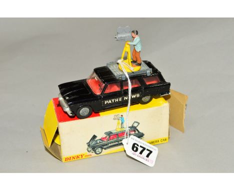 A BOXED DINKY TOYS FIAT 2300 PATHE NEWS CAMERA CAR, No.281, appears complete and in very lightly playworn condition, one box 