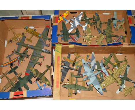A QUANTITY OF ASSORTED MAINLY WWII AND LATER AIRCRAFT, mainly British, American and German planes, constructed from plastic k
