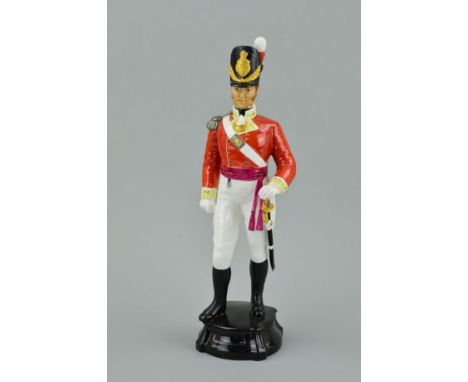A ROYAL WORCESTER FIGURE FROM HISTORICAL MILITARY FIGURES SERIES, 'Officer of the 29th Foot (Worcestershire Regiment) 1812', 