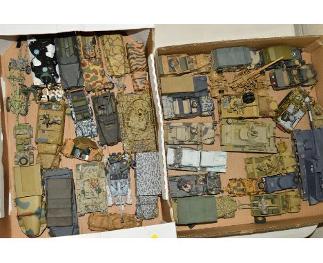 A QUANTITY OF WWII GERMAN MILITARY VEHICLES, metal and plastic, constructed from kits, assorted scales and manufacturers, all