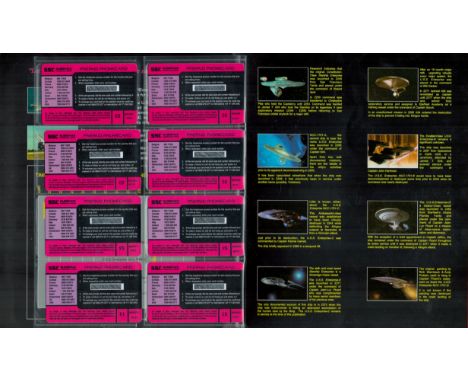 Star Trek Collection Titled History of the U.S.S. Enterprise. 8 Original, Unused Phonecards. 8 First Contact Trading Cards. G