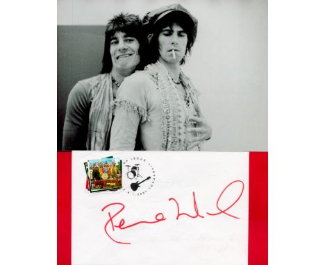 Ronnie Wood Rolling Stones Guitarist Signed Limited Edition 5 Of 25 Card Plus Photo. Good Condition. All autographs come with