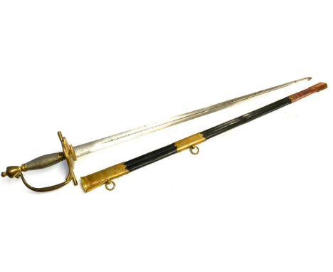 A 1796 Pattern Heavy Cavalry Officer's Dress Sword, the 81 cm double edge blade with central fuller inscribed, ''J J Runkel, 