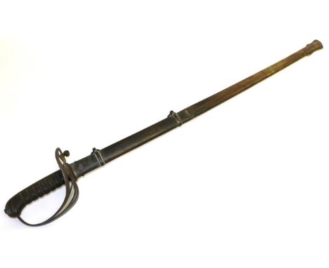 A Victorian 1854 Pattern Infantry Officer's Presentation Dress Sword, with slightly curved, single edge blade by Henry Wilkin