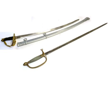 A U.S. Model 1840 Musician's Sword, the 71.5 cm fullered single edge blade stamped, ''Made by Ames Mfg. Co., Chicopee, Mass.'