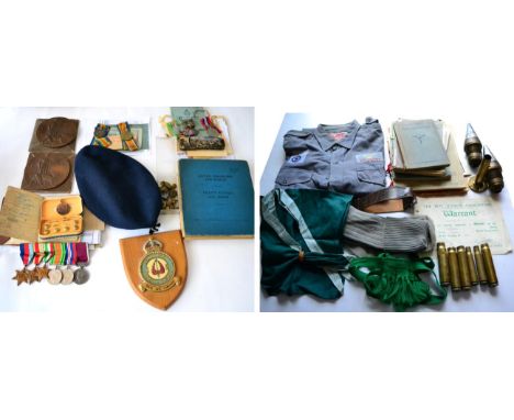 Medals and Related Militaria, including: two First World War Memorial plaques, one to James Robert Cacutt, the other to Rober