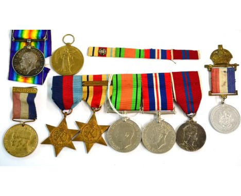 A First World War Pair, comprising British War Medal and Victory medal, to 122717 PTE.B.W.SKINNER.M.G.C.; a Second World War 