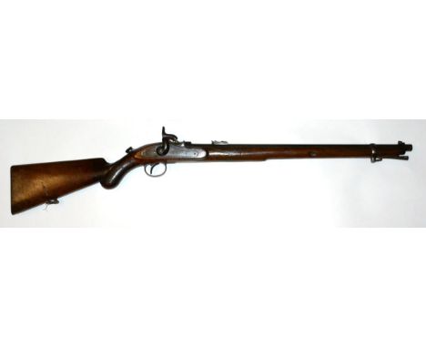 A 19th Century .450 Percussion Breech-Loading Monkey Tail Carbine with Whitworth Rifling by John Reeves & Co., numbered 1047,
