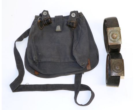 A German Weimar Republic Reichwehr Belt, with nickel plated buckle, by Berg u. Norte A.G., Ludenscheid, dated 1935 and furthe