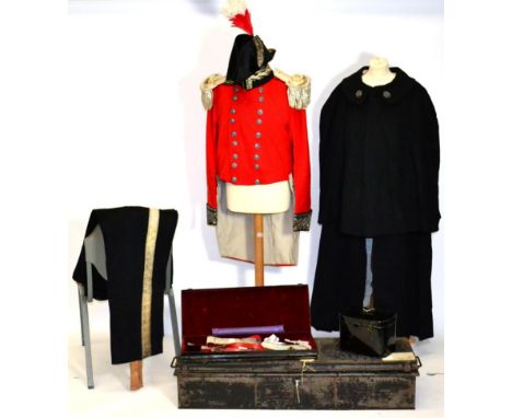 An Edwardian Deputy Lieutenant's Uniform to Colonel T M Sandys, by Hobson Bros., Piccadilly, London, comprising a black silk 