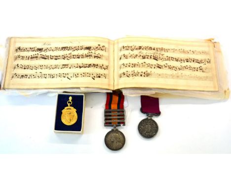 A Victorian Medal Pair, comprising: Queen's South Africa Medal, with Cape Colony, Orange Free State, Transvaal and South Afri