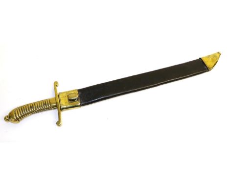 A 19th Century Prussian Pioneer's Sidearm, the 48 cm broad single edge blade, indistinctly stamped maker's initials to the ta