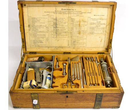 A First World War German Field Surgeon's Medical Kit, by J. Thamm, 14 Karl-Strasse, Berlin, comprising a collection of instru