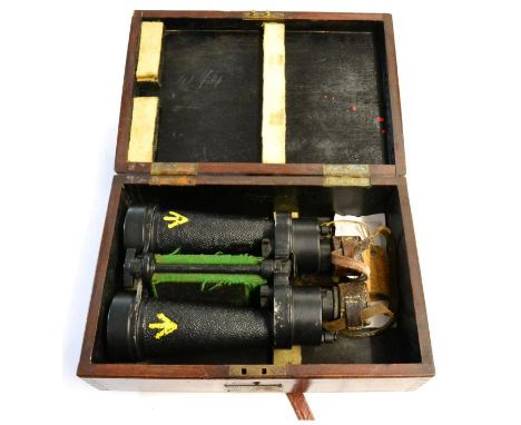 A Pair of Barr & Stroud 7x CF42 Naval Binoculars, No.94367, A.P. No.AC2021, bearing broad arrow marks, original boxDamage and