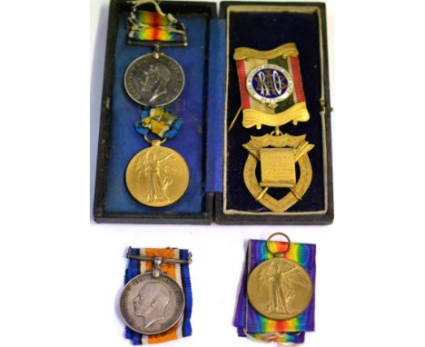 Two First World War Pairs, each comprising War Medal and Victory Medal, respectively to 157421 A.C.Q.M. SJT. F.J. POTTER.R.E.