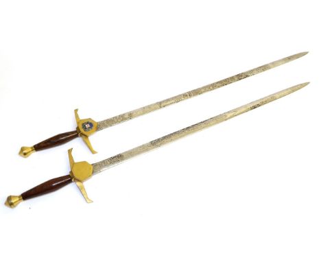 A City of London Commemorative Sword by Wilkinson Swords, the 76cm chromium plated blade etched with various views of London,