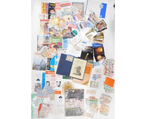 Various FA Football Association and other related autographed ephemera, tickets, programmes, etc. , a large number of ticket 