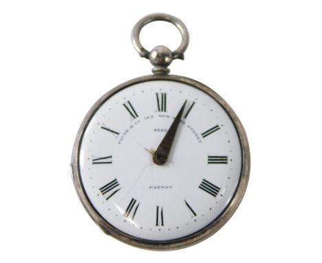 An early 20thC silver open faced pocket watch, with engine turned case, Roman numeric numbered 4286 and mark Payne &amp; Co, 