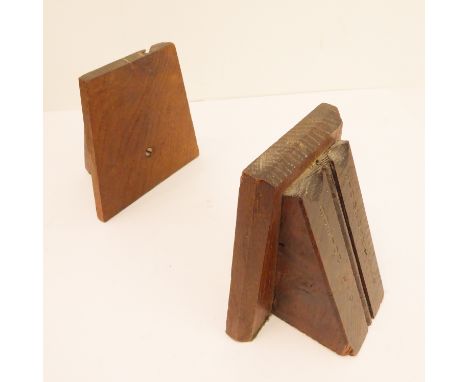 A pair of oak bookends from the salvaged timber of the medieval church, St. Botolph's, Boston. Each bookend is stamped 'Bosto