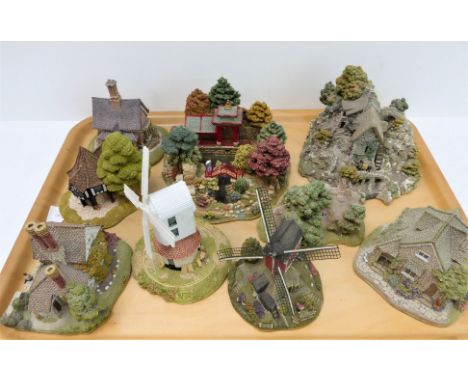 Nine Lilliput Lane models:353 - Rose Cottage (1993)608 - Paradise LodgeL2499 - Wipmolen (Dutch)           517 - Chiltern Mill