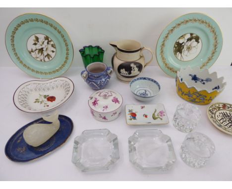 A selection of decorative ceramics to include&nbsp;plates,&nbsp;dishes,&nbsp;vases and&nbsp;some glassware.