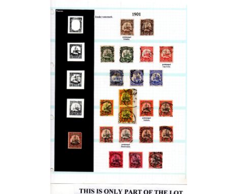 German South West Africa, valuable collection incl early POs  noted SG Z18/18a, Z17/17a, Z20a etc incl un catalogued 2pf Gibe