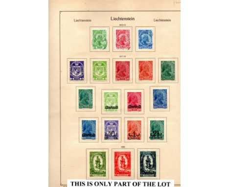   Liechtenstein 1912-1927 Fine mint collection on vintage printed leaves, with a high degree of completion and few gaps, comp