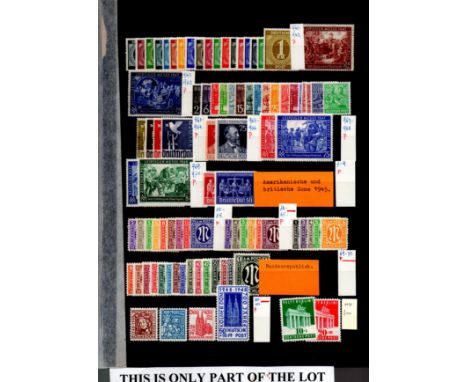 W. Germany 1945-1965 Fine MUH collection on stock leaves, with complete sets, immaculately by Michel No, the first leaf 1945-