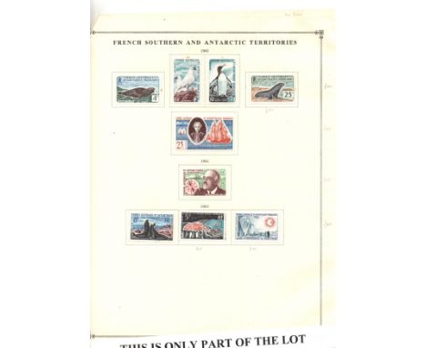   French Southern and Antarctic Territories 1956-1968 Compact fine mint (one hinge) collection on 4 printed album leaves of f