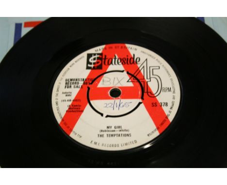 THE TEMPTATIONS - My Girl Demonstration 7" single. Issued on the Stateside label, the record has a white label with the red A