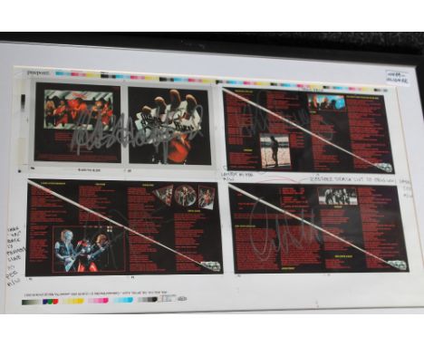 JUDAS PRIEST - printers proof artwork for CD sleeve of British Steel 2001 that has been signed by all band members.  Frame me