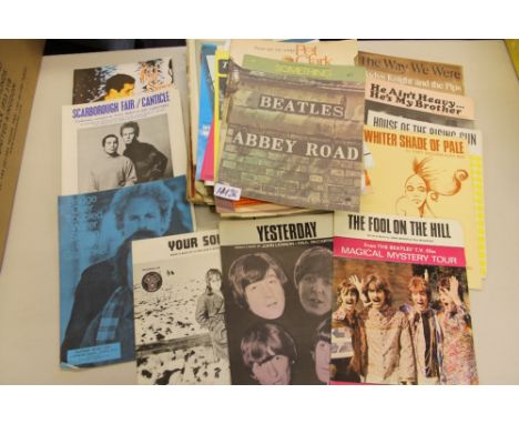 SHEET MUSIC - collection of 50+ pieces of sheet music and song books to include Beatles x 3 (Something, Fool On The Hill, Yes