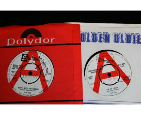 FOUR TOPS - Two extremely scarce 7" demonstration singles. Ask The Lonely (Tamla Motown TMG 507) is in VG condition, with lig