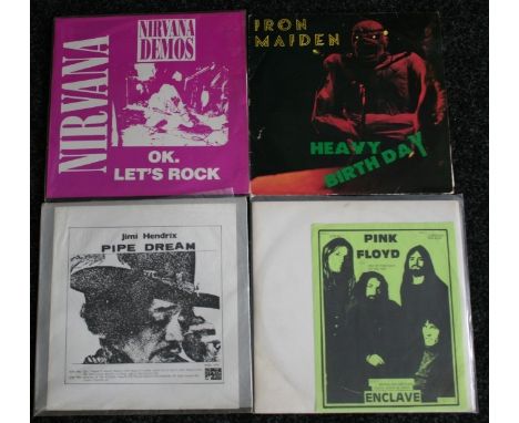 DEMOS/WHITE LABELS - Collection of 4 x hard to find demonstration LP's. Titles are Nirvana - Nirvana Demos OK. Let's Rock (NI