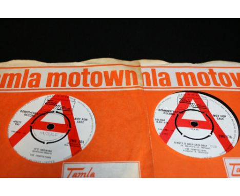 THE TEMPTATIONS - Collection of 2 x demonstration 7" singles, issued on Tamla Motown. It's Growing (TMG 504) is in Ex conditi