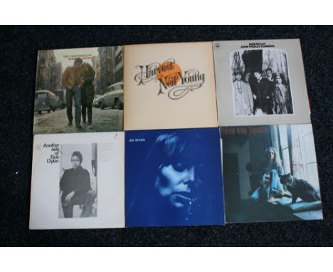 FOLK/FOLK ROCK - Lovely collection of 11 x original LP's to include early Bob Dylan UK pressings. To include Bob Dylan - The 