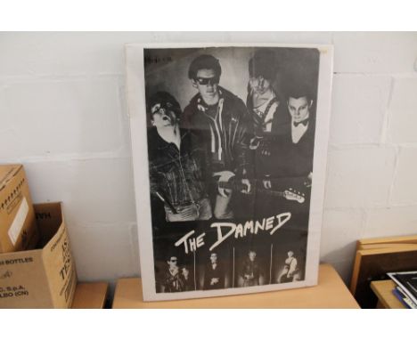THE DAMNED - original 1976 "The Damned" promotional poster featuring an image of the band with four individual images below. 
