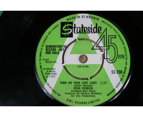 DEAN PARRISH - Original demonstration 7" single Turn On Your Love Light b/w Determination, issued on the green Stateside labe